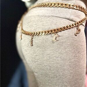 Juicy Couture 48” gold chain hip belt